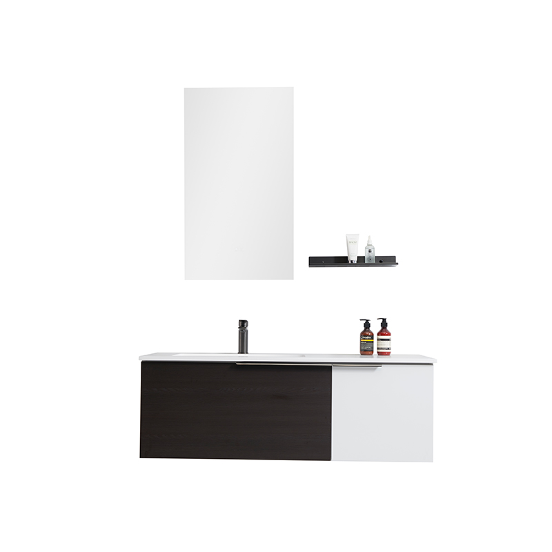 White fire-burnt stone basin Bathroom Cabinet