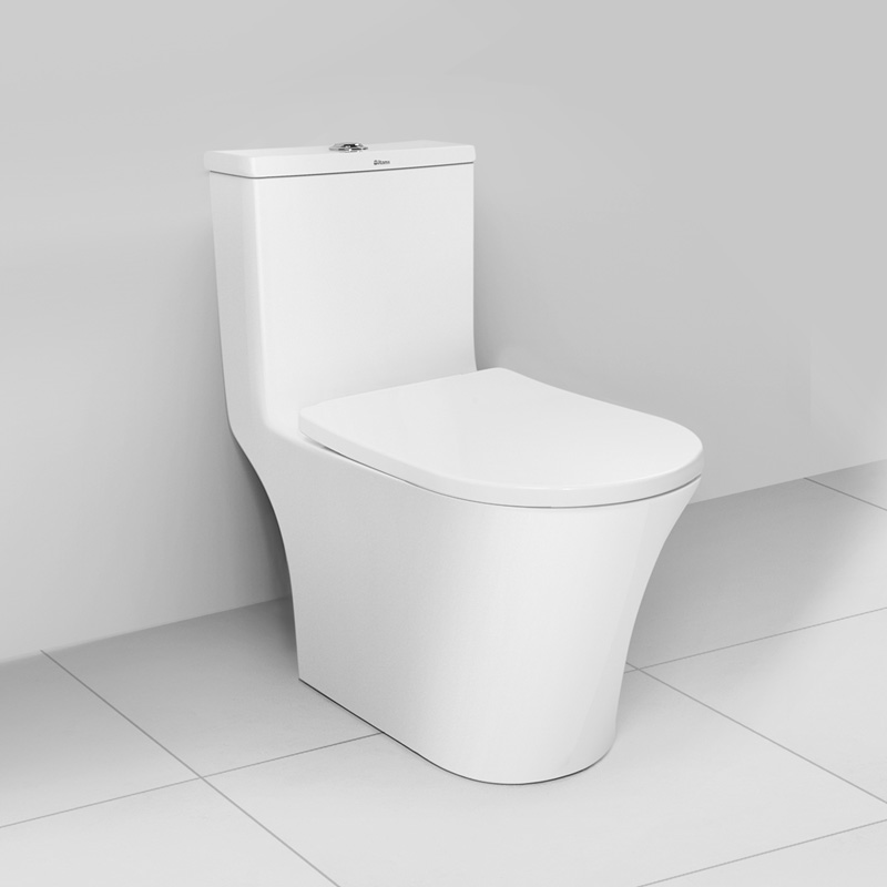 1-piece Rimless Tornado Flush Easy-clean Glaze Ceramic Toilet