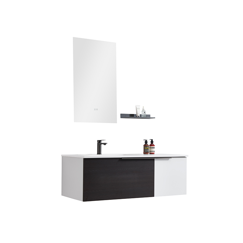 White fire-burnt stone basin Bathroom Cabinet