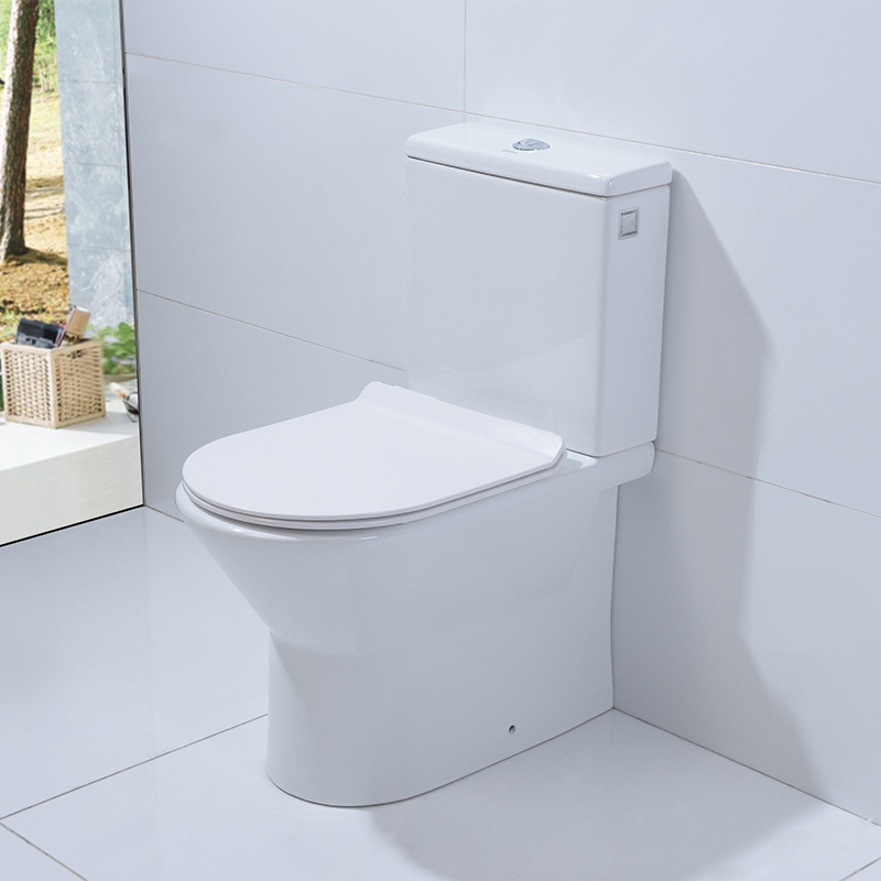 2-piece Rimless Full Back Against Wall Easy-clean Washdown Ceramic Toilet