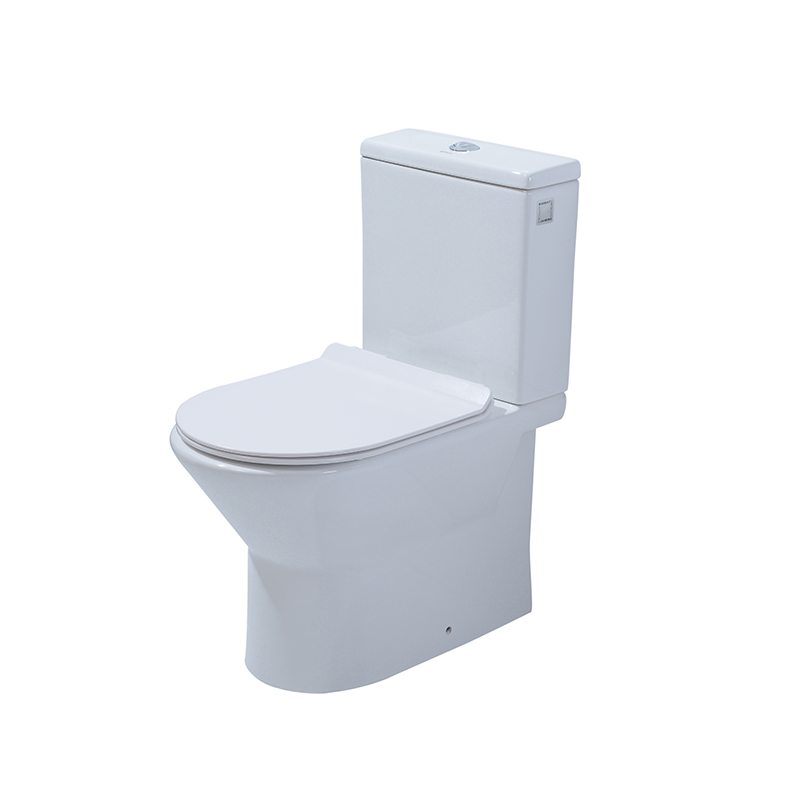 2-piece Rimless Full Back Against Wall Easy-clean Washdown Ceramic Toilet