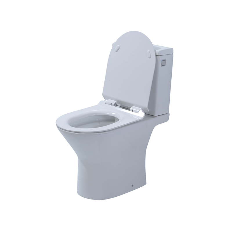 2-piece Rimless Soft-closing Strong Seat Cover Ceramic Toilet