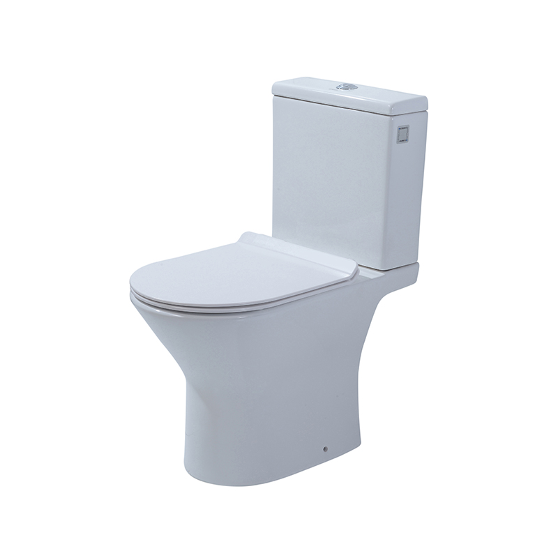 2-piece Rimless Soft-closing Strong Seat Cover Ceramic Toilet