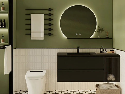 Quiet space丨Morandi green bathroom