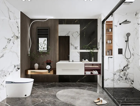 This is what a black and white bathroom should look like!