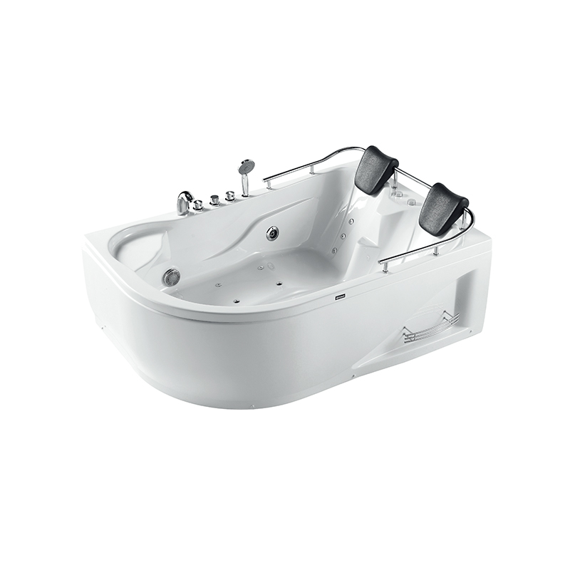 Arcylic Toughened Bathtub with Water Jets and 2pcs Pillow