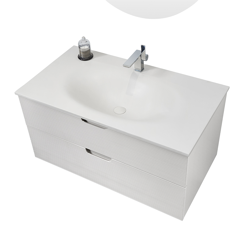 Moonlight artificial stone basin Bathroom Cabinet