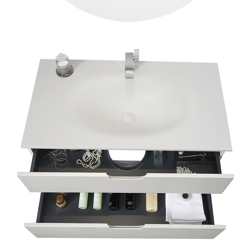 Moonlight artificial stone basin Bathroom Cabinet