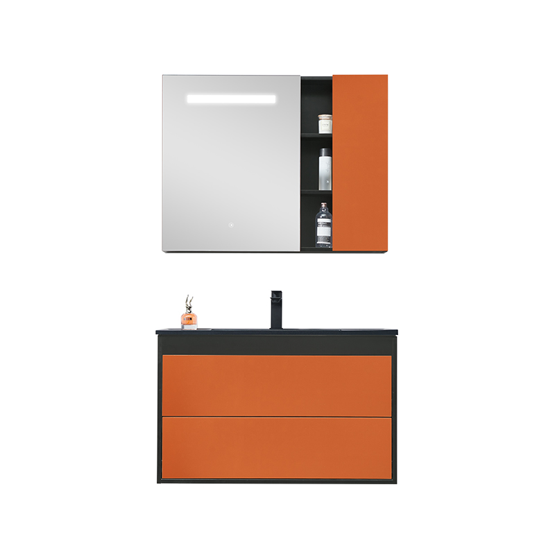 Melamine Furniture with LED Mirror Cabinet