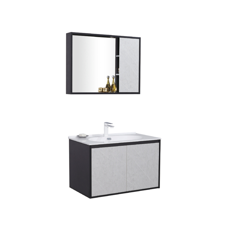 Modern Design Bathroom Resin Sink Cabinets with Doors