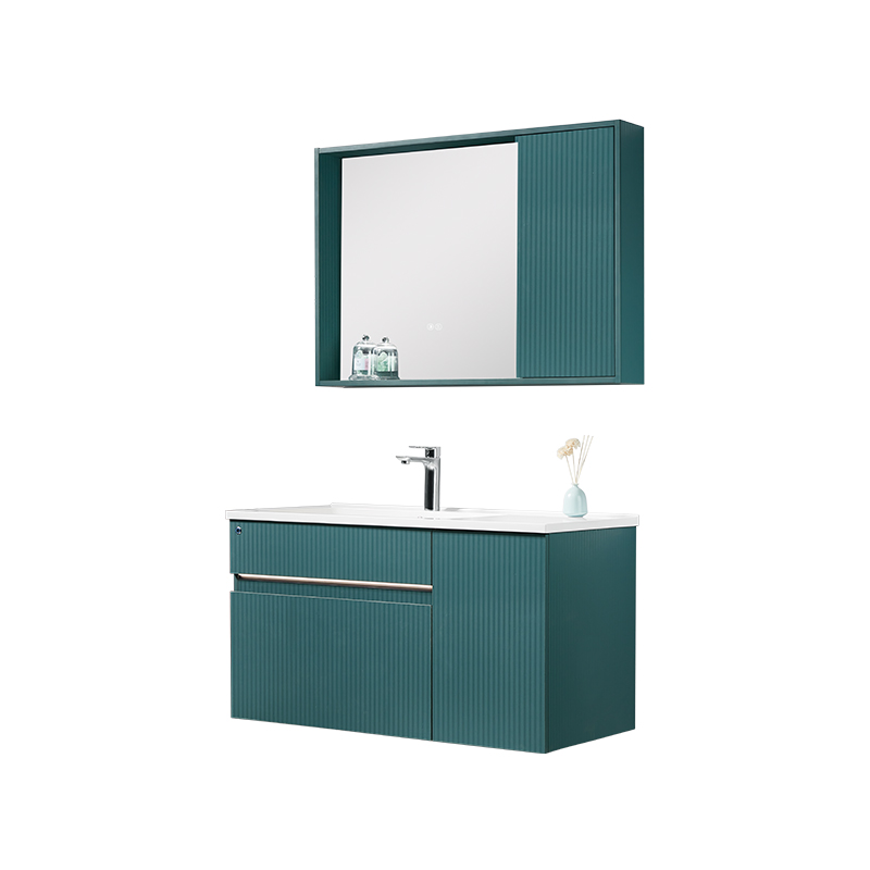 New Bathroom Design Wall Mounted Melamine Cabinet with LED Light