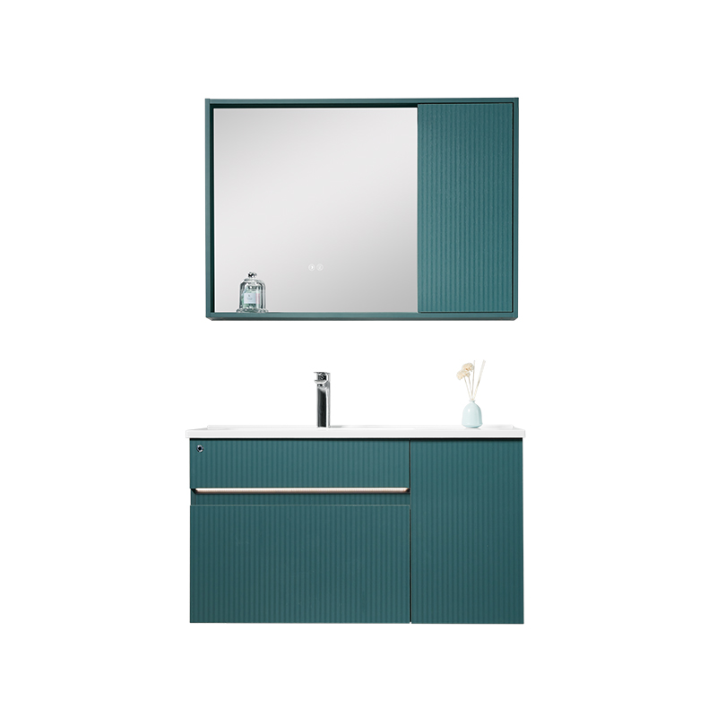 New Bathroom Design Wall Mounted Melamine Cabinet with LED Light