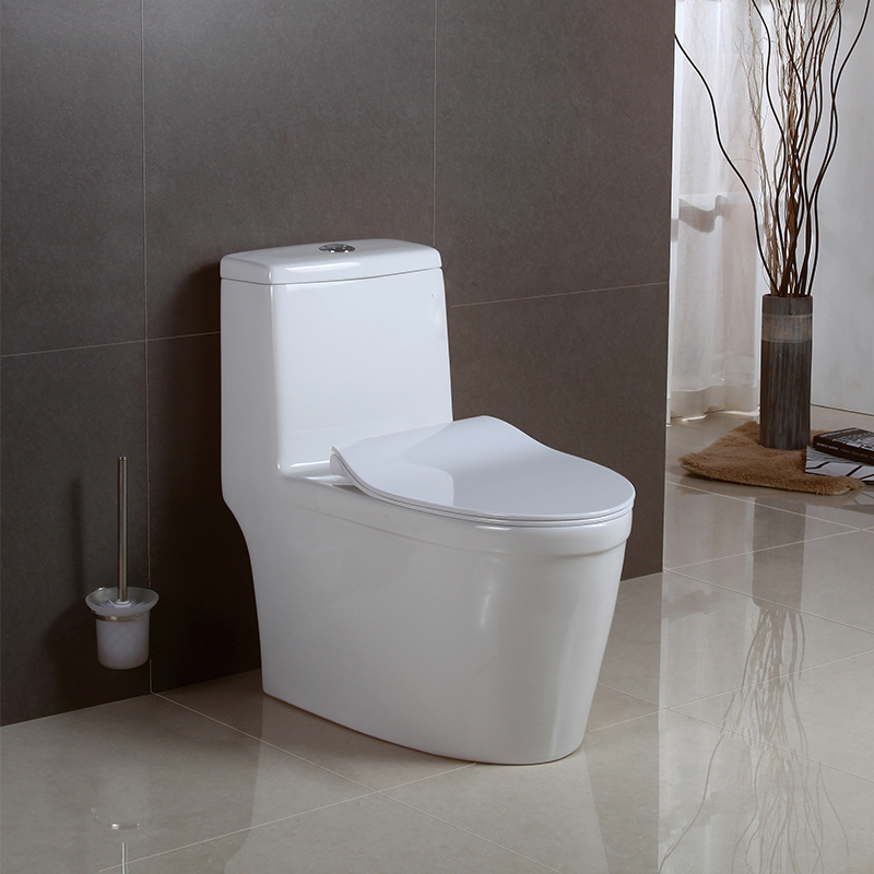 One-piece Rimless Siphonic Flush Antibacterial Glazed Ceramic Toilet