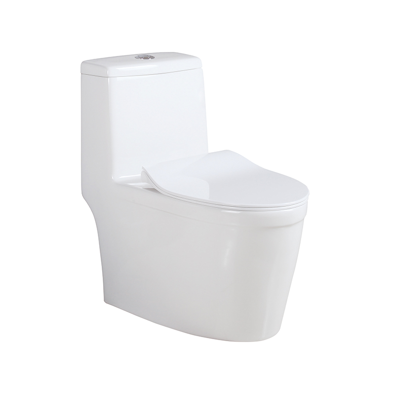 One-piece Rimless Siphonic Flush Antibacterial Glazed Ceramic Toilet