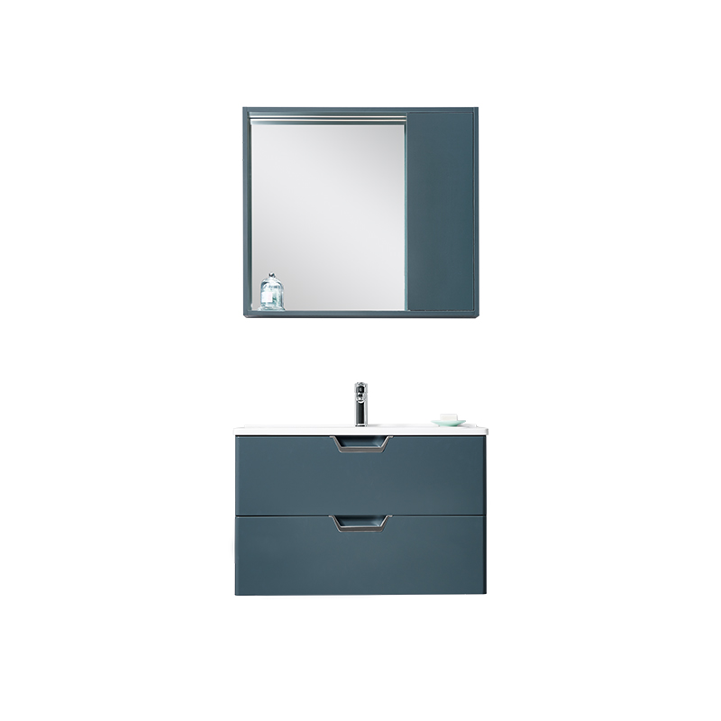 Popular Small Wall hung MDF Lacquering Bathroom Cabinet with Hidden Elegant Handle