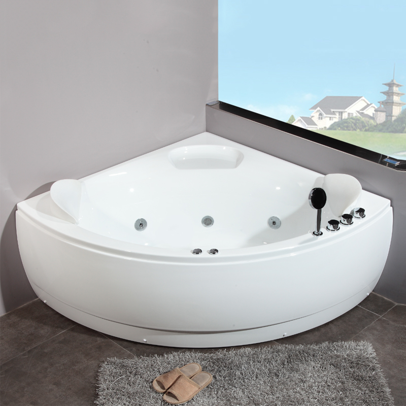 Two Persons Fan-shaped Massage Bathtub